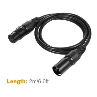 2M/6.6ft DMX512 Signálový Kabel Canon Kabel/Mikrofonní Kabel/Mikrofonní Kabel XLR Kabel Černý