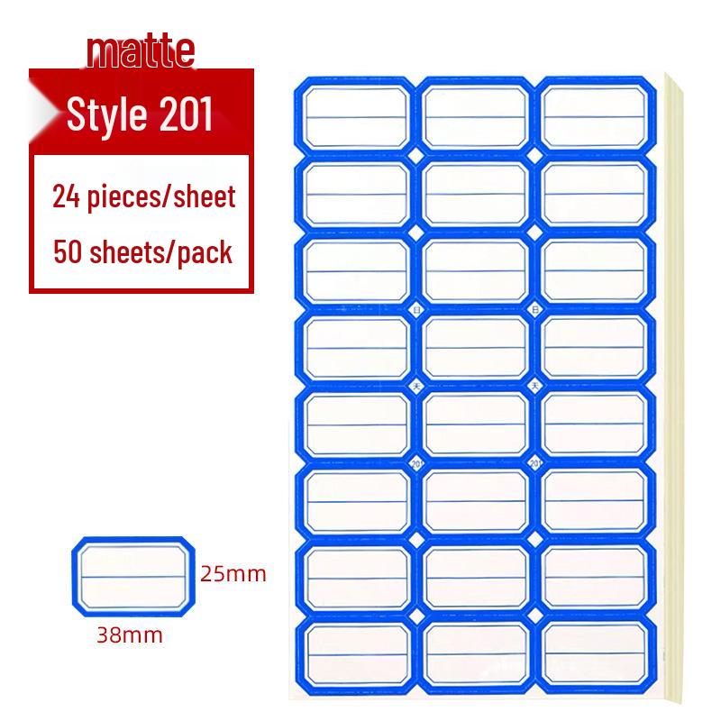Self-Adhesive Label Paper - 68 Sheets for Handwritten Name and Classification Stickers