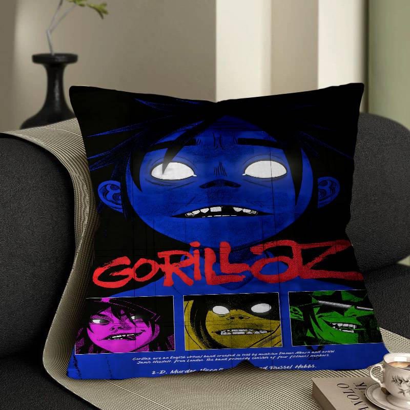 Nordic Pop Gorillaz Cushion Cover Decorative Pillow Sofa Home Decor case pillow cases