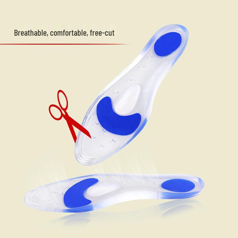 Solette in Silicone Trasparente per Scarpe - Morbide Assorbiurti con Supporto Plantare a Lunghezza Intera per Massaggio Sportivo