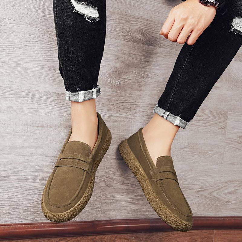 Spring Casual Loafers Men Comfortable Breathable Suede Casual Shoes Man Slip-On Platform Shoes For Men zapatos para hombre