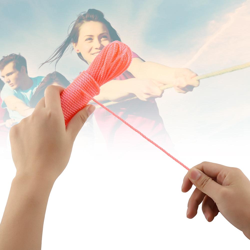 20m Nylon Rope Lines Cord Clothesline Garden Camping Outdoors (Pink)