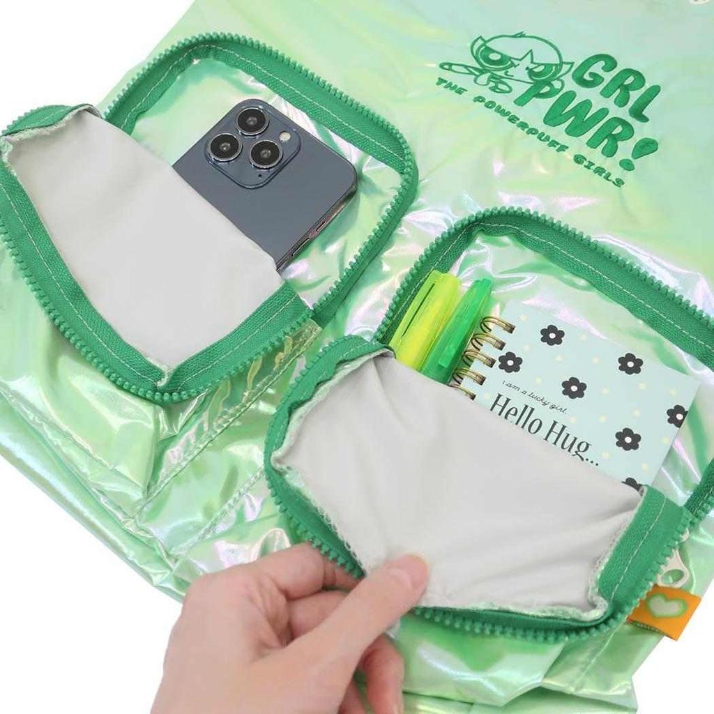 Buttercup Powerpuff Girls Green Drawstring Backpack (MPPG-074)