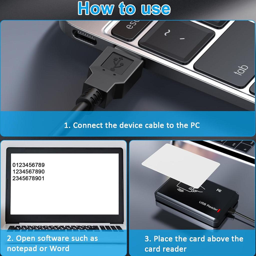 Smart Access Control Card Copier Low Frequency 125KHz Card Duplicator ID Card Reader Writer for Wins 2000