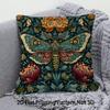 Vlinder Mot Kussenhoes Retro Bloemen Botanisch Kussenhoes Heksenachtig Donker Cottagecore Woondecoratie