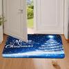Merry Christmas Snowflake Welcome Doormat, Non-Slip Washable Fade-Resistant Rug for Indoor Outdoor Multi-Room Holiday Decor
