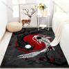 Pisces Yin Yang Art Print Carpet for Living Room Bedroom Bedside Sofa Floor Mat Modern Home Decor Area Rug Large Size