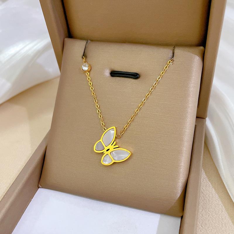 Geometric Planet Personality Minimalist Wind Furnace Real Gold Necklace Female Collarbone Chain