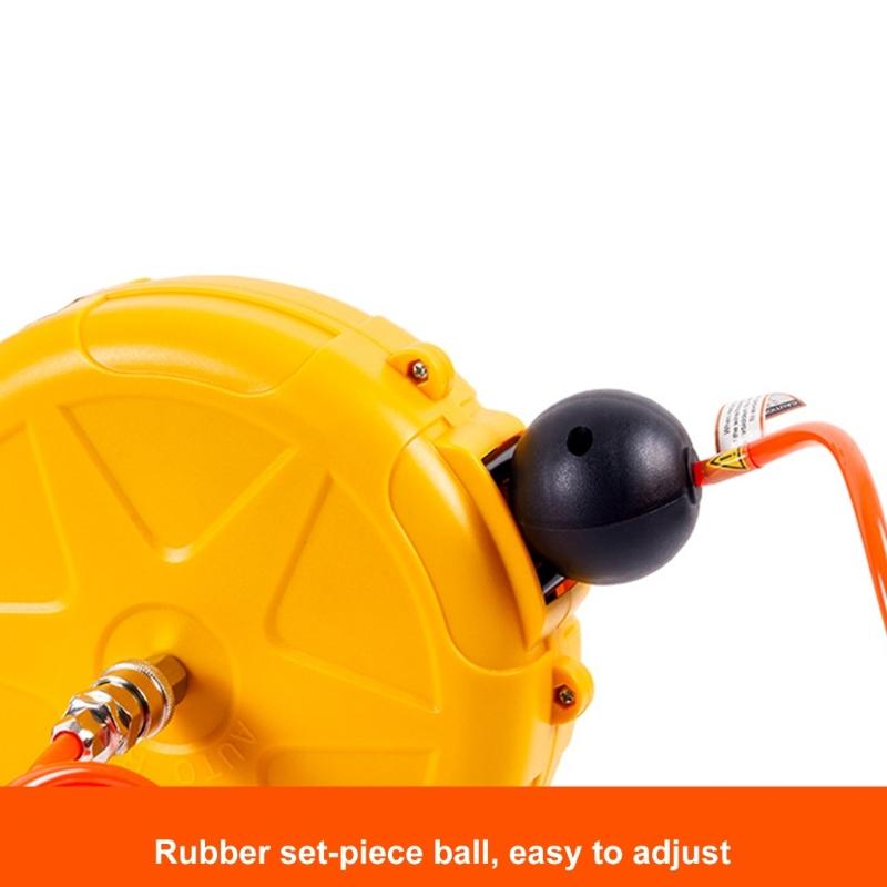 Automatic Retractable Air Hose Reel with 10M Air Hose Slow Retraction for Outdoor Car Washing Workshop Garage Garden
