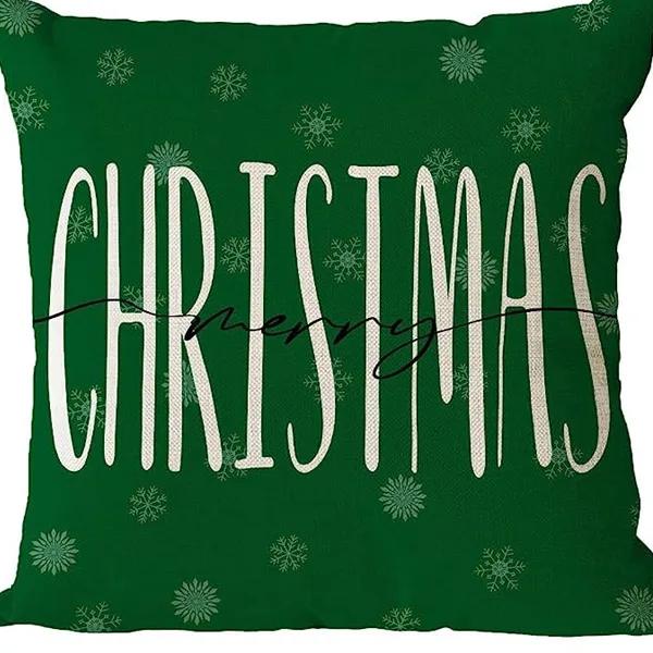 Merry Christmas Decor Cushion Cover x cm Pillow CaseCartoon Reindeer Santa Claus Printed Throw Pillowcase Linen Pillow Cover