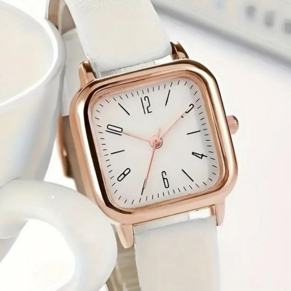 Lasmall Women's Leather Wristwatch: Simple, Daily Use Women's Watch Brown Color + Case Included