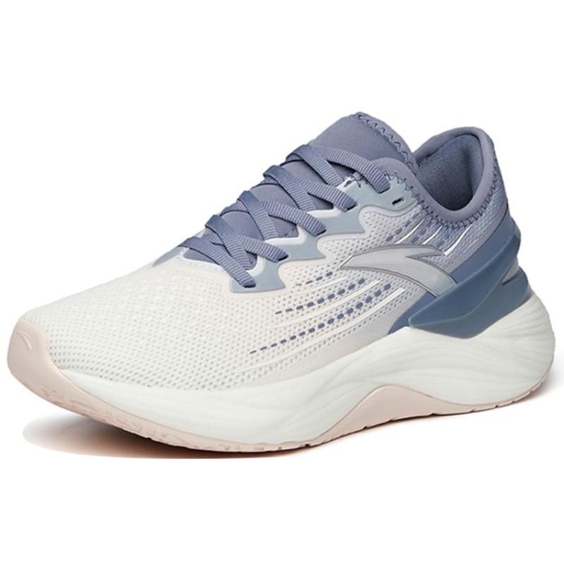 Anta Tron 2.0 Shock Absorbers Slip Resistant, Abrasion Resistant, Breathable Low Top Running Shoes Women's White Gray Sneakers 122215586-9
