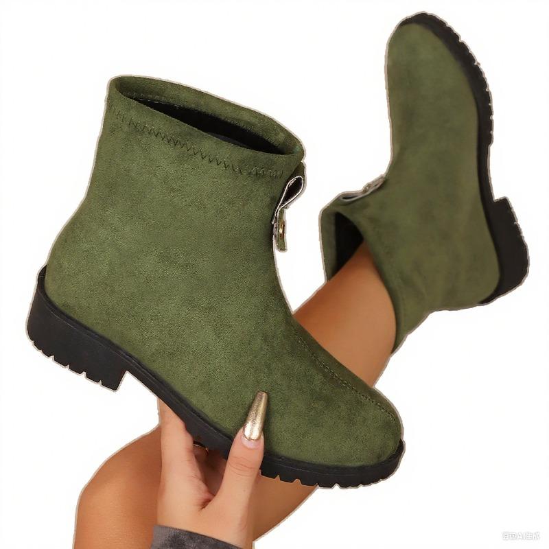 Fashion Fashion Suede Heeled Short Boots Designer Classical New Trends Shoes 2025 Winter Chelsea Snow Ankle Boots Party Cozy Zapatillas