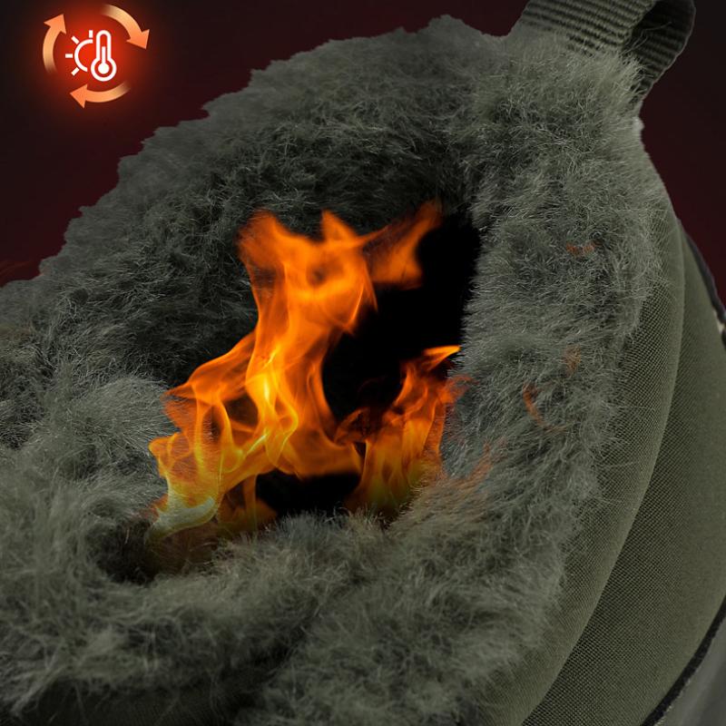 Snøstøvler for par Vanntette og sklisikre snøstøvler Varme og fritidsstøvler Overdimensjonerte sko 35-48