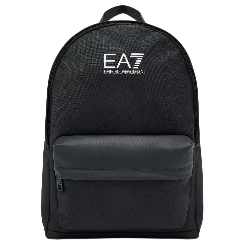 Emporio Armani Large Capacity Logo Print Polyester Backpack Unisex Backpack Black 7X000390AF19722UC001