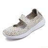 Womens Flats Shoes Summer Sneakers Breath Woven Casual Loafers Soft Walking Shoes Women Tenis Big Size 35-42 Zapatos De Mujer