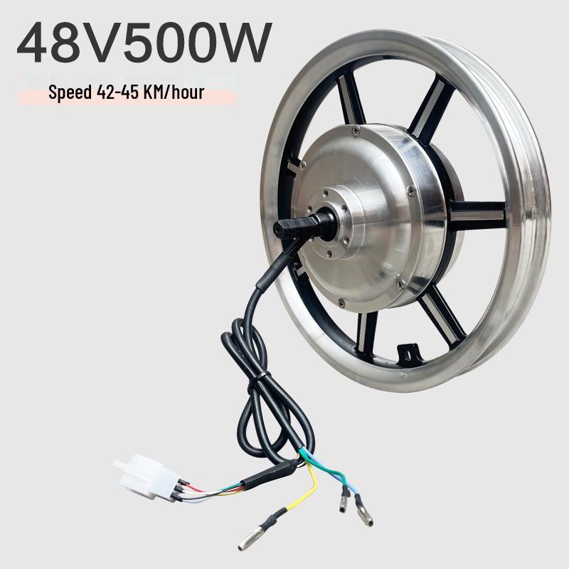 14-Inch Folding Electric Bike, Brushless Geared Motor, 36V/48V, 500W/350W, Dual Hub Drive