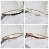 Fashion PU Leather Belt Versatile Trendy Waistband Dresses Decoration Pin Buckle Thin Belt