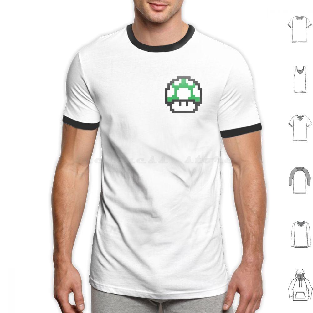 1up8 Bits T-Shirt Herren Damen Kinder 6XL 1up One Up Grün Spiel 8 Bits Retro-Spiel Retro-Pilz