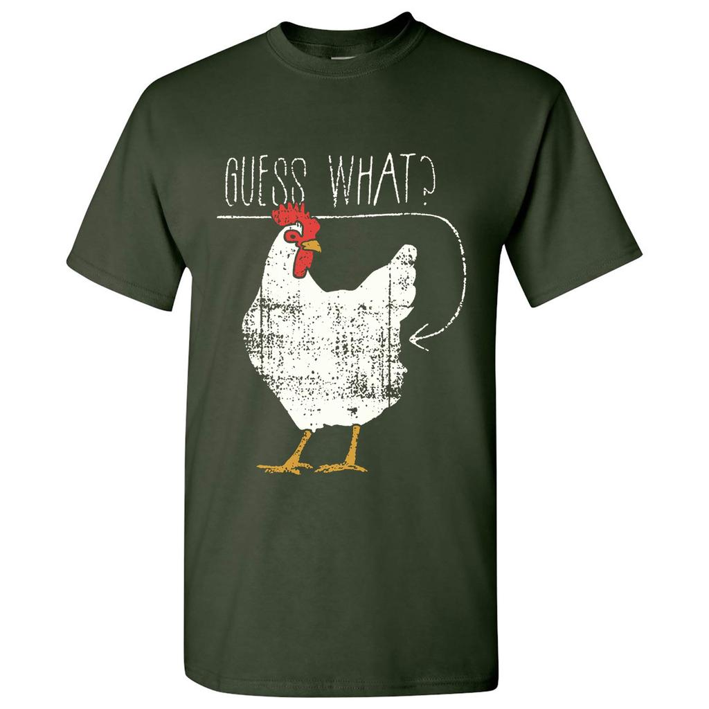 Guess What Chicken Butt Basic Cotton TShirt