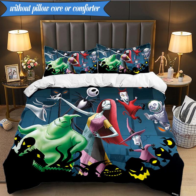 Halloween Jack 3pcs K-pop music group Bedding set,Ideal for Bedroom, Dormitory,Including Duvet Cover And 2pcs Pillowcases,Fan gifts