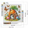 5D DIY Full Round Drill Diamond Painting Easter Kit Home Decor Art Craft 30x30cm