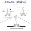6000K AC90-265V LED Ceiling Light Downlight with Intelligent Radar Sensor for Corridor Balcony