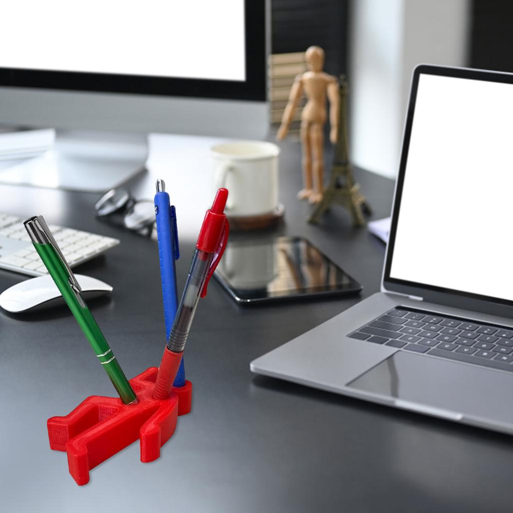 Plastic Human Figure Pen Holder with Multiple Holes for Desk Organization and Stationery Storage Unique Design Durable Material