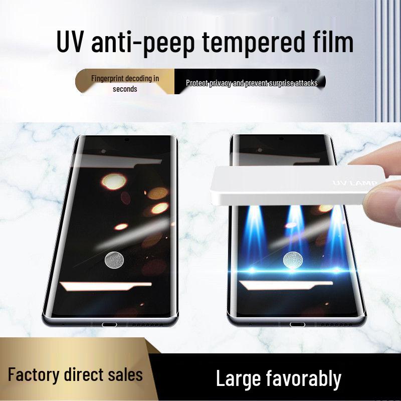 Compatible with Samsung S21/S22/S23/S24/S20/+ Anti-Peep UV Tempered Glass Film