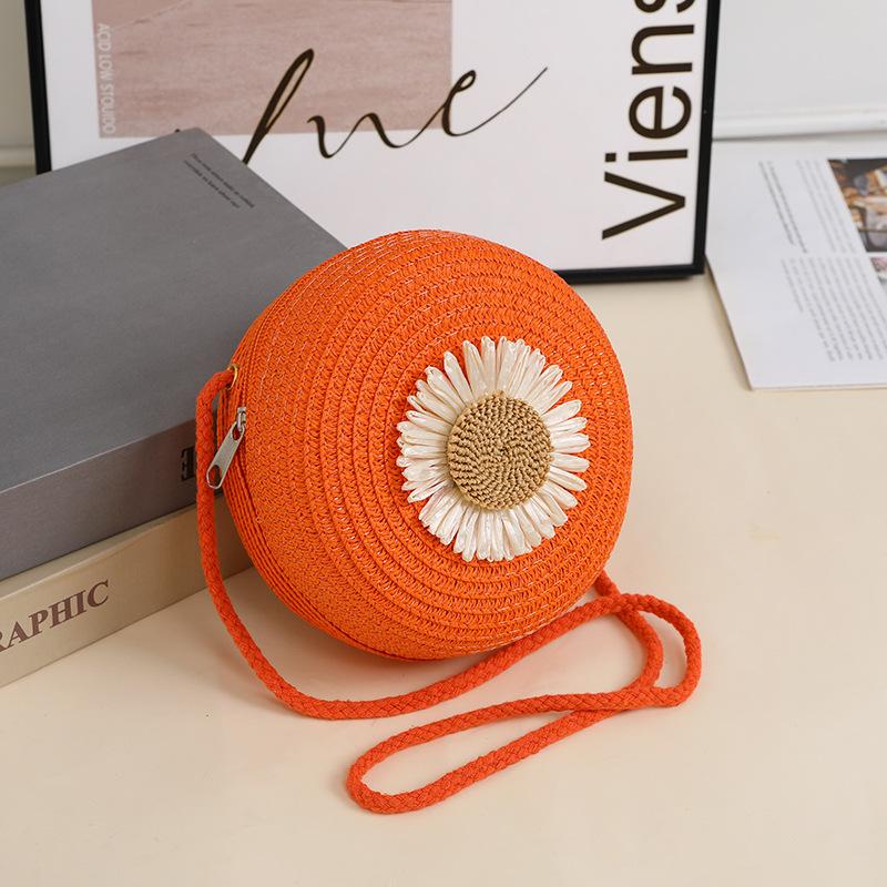 Rustic Raffia Straw Bag Woven Phone Bag Crossbody Female,Beach Straw Small Bag Holiday Style