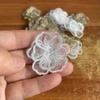 10PCS Embroidered Organza Fabric Floral Appliques  For Hairband Nail Decoration