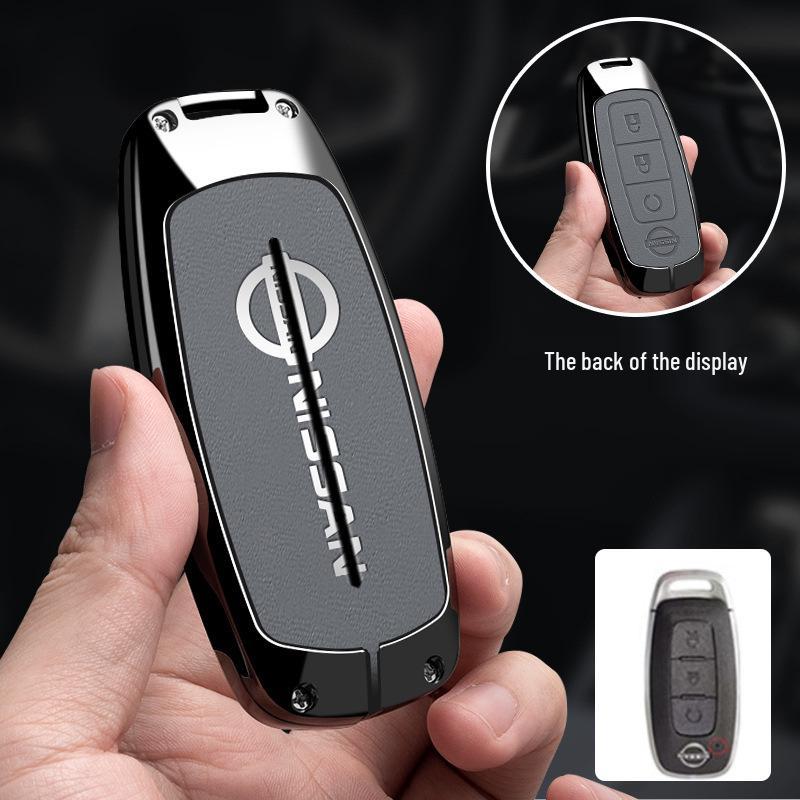 Metal Keychain Cover for Nissan Qashqai, X-Trail, Tiida, Kicks, Murano, Sylphy, Terra