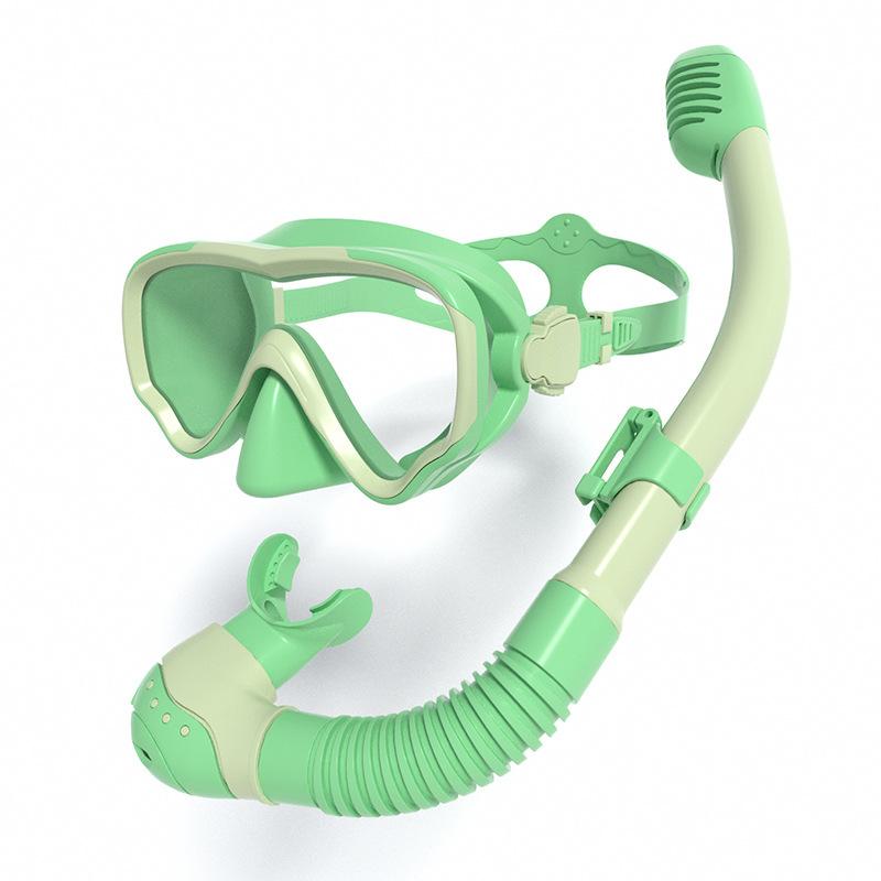 

Детские очки для дайвинга снорклинга детская маска очки для плавания Child 1527-S07 зелёный
