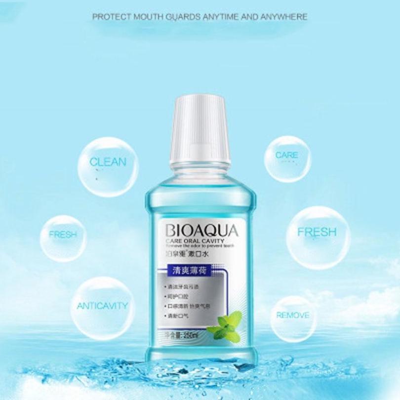 Bioaqua Mint Flavor Mouthwash Clean Tartar Care For Gums Fresh Breath Mint Fresh Oral Care Cleaner Convenience Carry 250ml