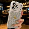 Luxurious Glitter Diamond Pattern Case for Apple 17ProMax, 16Pro (Little Horse), 14 Couple, and 15Pro.