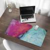 Decorative Desk Mat for Work and Study Abstract Wave 90x45 Cm