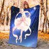 1pc Dancing, Celestial, Graceful Digital Printed Flannel Blanket, Super Soft Plush Fleece Bed Cover, Multipurpose Four Season Blanket for So