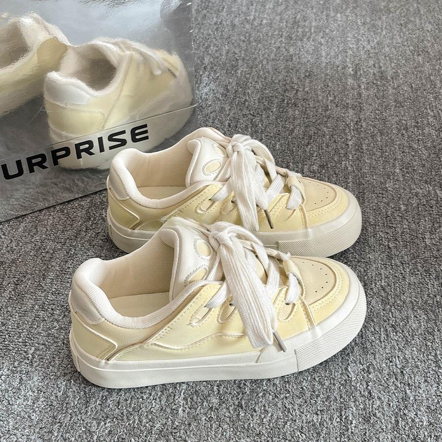 thick-soled casual low-top board shoes women's new spring and summer new little white shoes versatile bread shoes