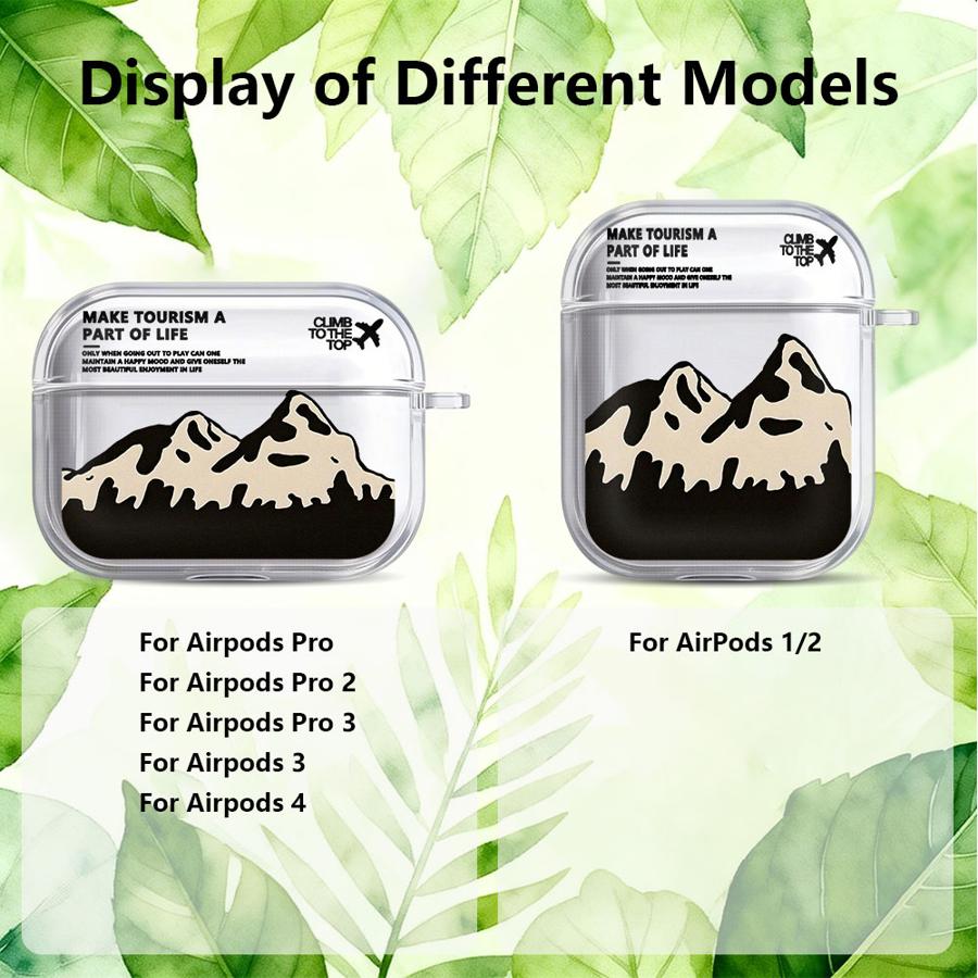 Landscape Airplane Art Clear Earphone Cases Cover Case For Airpods 4 1 3 2 Pro3 Pro2 Pro