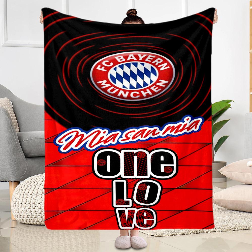 Bayern Munich Blanket Warmthful Decor Suitable for Office Bed Sofa Four Seasons Multipurpose Stylish Decor Ideal Gift For Birthday Valentine'S Day