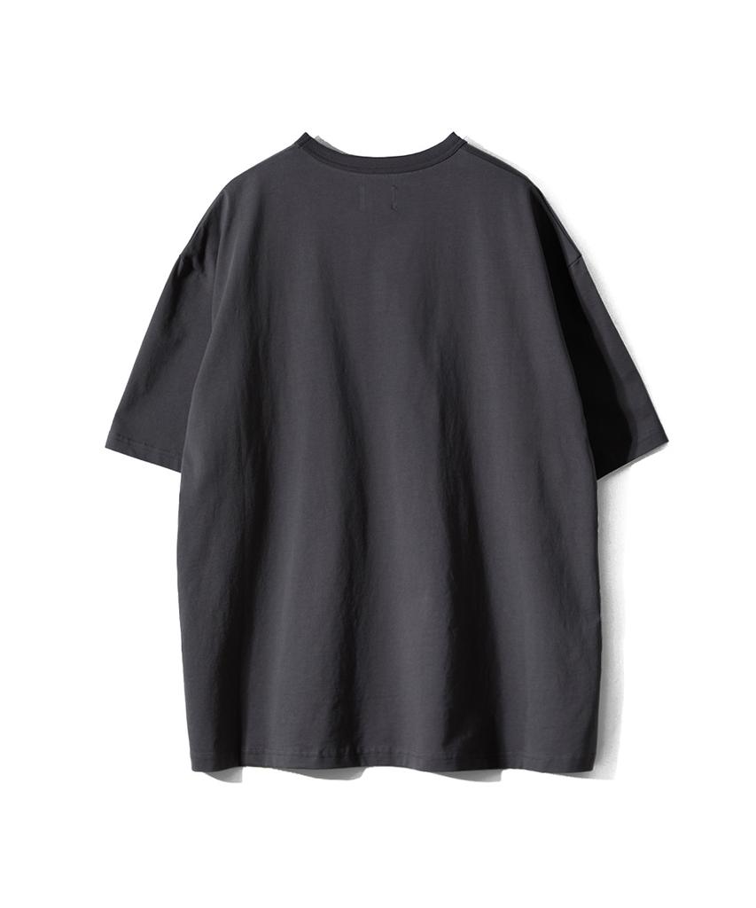 Holliseon Lawrence Short Embroidery T-Shirt Charcoal