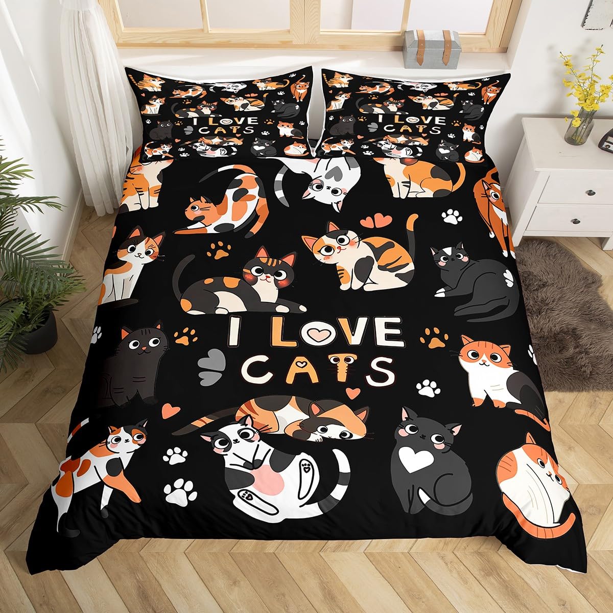 

Dog Bedding Set King Full Kids Cute Cartoon French Bulldog Dogs Duvet Cover Watercolor Animal Comforter Cover Puppy Quilt Cover EU Single(135x200cm)