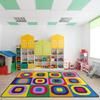 Yousheng Kids Playmat Rug 120x160cm Nursery Colorful Checkered Rug with Anti-Slip Backing Classroom Seating Area Carpet for Art Room Playroom