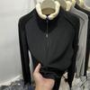 Plus Size Thick German Fleece Half-Zip Top for Women - Stylish Loose Fit for Autumn/Winter