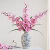 12 Heads Simulation Orchids Flowers 86cm Silk Fake Flowers Fake Larkspur Flowers  Dining Table