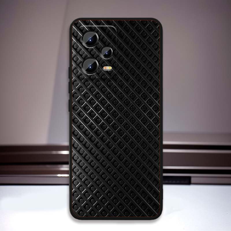 Black carved woven texture For Xiaomi Redmi Note 15 14 13 12 12S 11E 11 11S Pro Plus 4G 5G Black Soft TPU Phone Case
