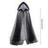 Sheer Hooded Cape For Halloween Costumes Lightweight Breathable Mesh Cloak Party Decorations Halloween Costume Accessory