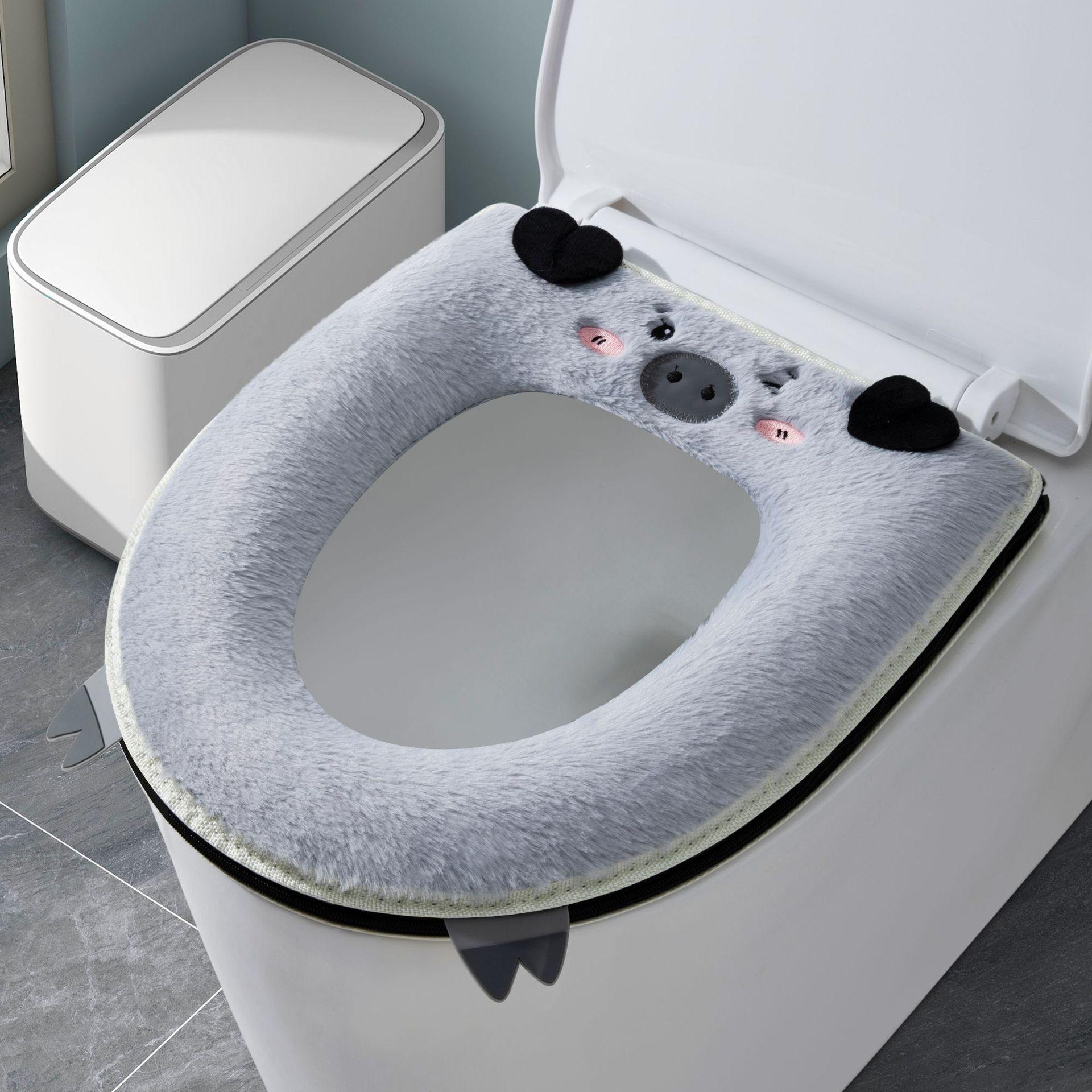 

для зимового дому. Милий килимок для туалету. Потовщений теплий туалет. Підігрів сидіння. Подушка. М’яка подушка. Ободок туалету. Накидка на сидіння. Чохол. Універсальний. сірий колір