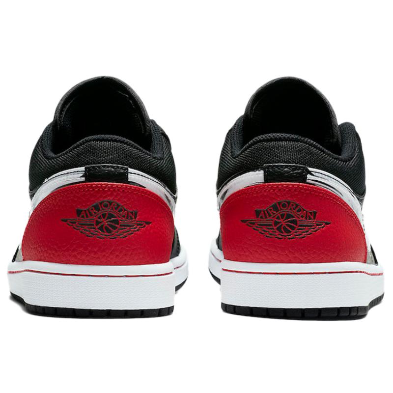 Jordan 1 Niedriger Pinselstrich Swoosh Schwarz Jordan DA4659-001