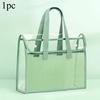 Large Capacity Portable Transparent Handheld Folder Expandable File Storage Bag PVC Self-adhesive File Bag Document Organizer